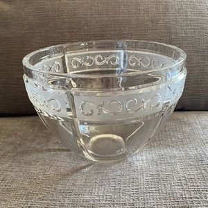 Marquis By Waterford Crystal Arabesque Fruit Bowl with Etch Signature on Bottom
